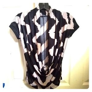 POETRY Tanish purplish and black dress top